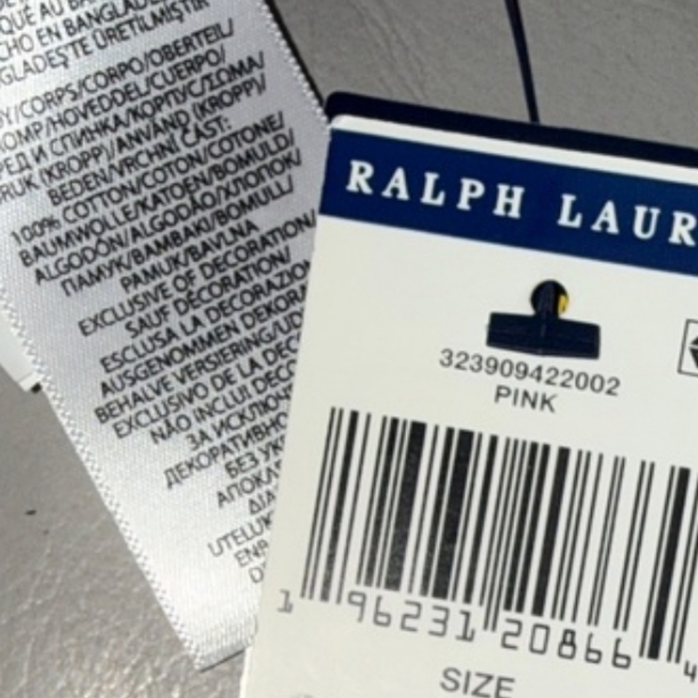 NWT Kid's Polo Ralph Lauren Pink Visor with Light Blue Logo - Picture 3 of 4